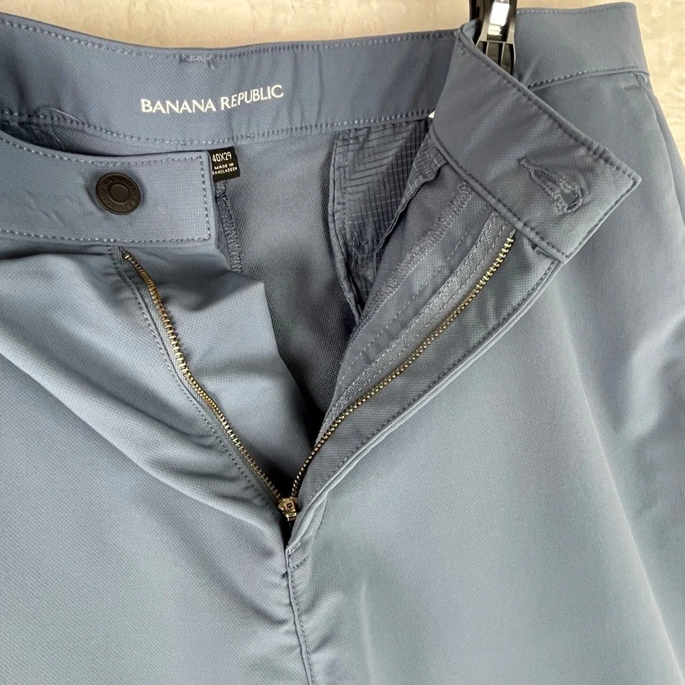 Banana Republic Golf Pants Men 40x29 Blue Gray Performance Active Trousers